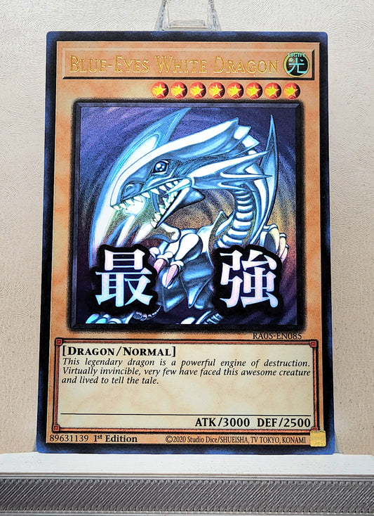 Yugioh! 1x Blue-Eyes White Dragon Stamp Artwork (RA05 - Ultra Rare) 1st Edition