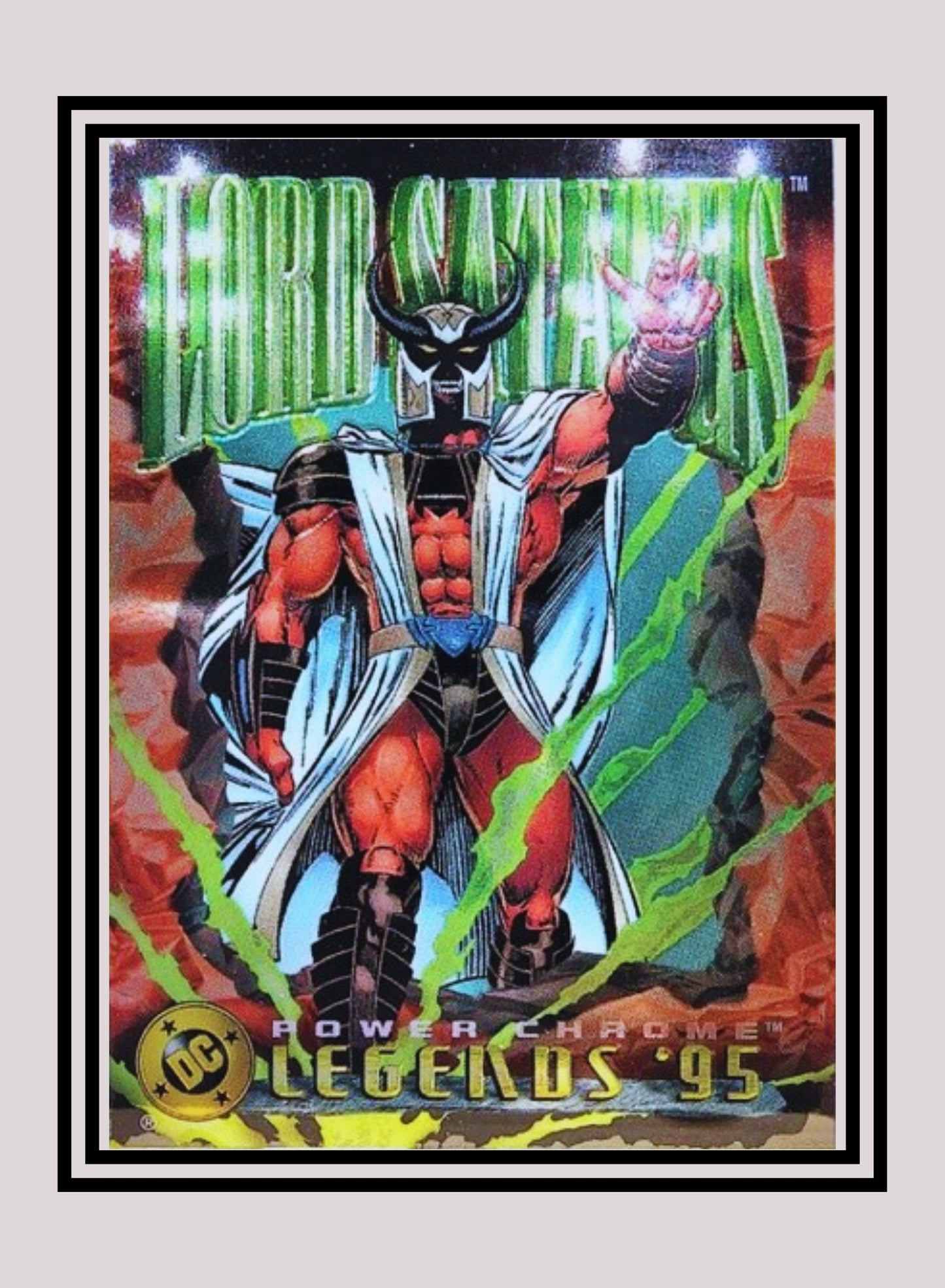 DC! 1x Lord Satanus - Power Chrome (#085 - 1995 SkyBox DC Power Chrome Legends)