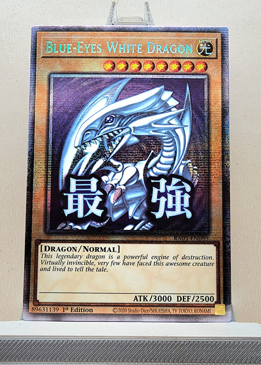 Yugioh! 1x Blue-Eyes White Dragon Stamp Artwork (RA05 - Starlight Rare) 1st Edition