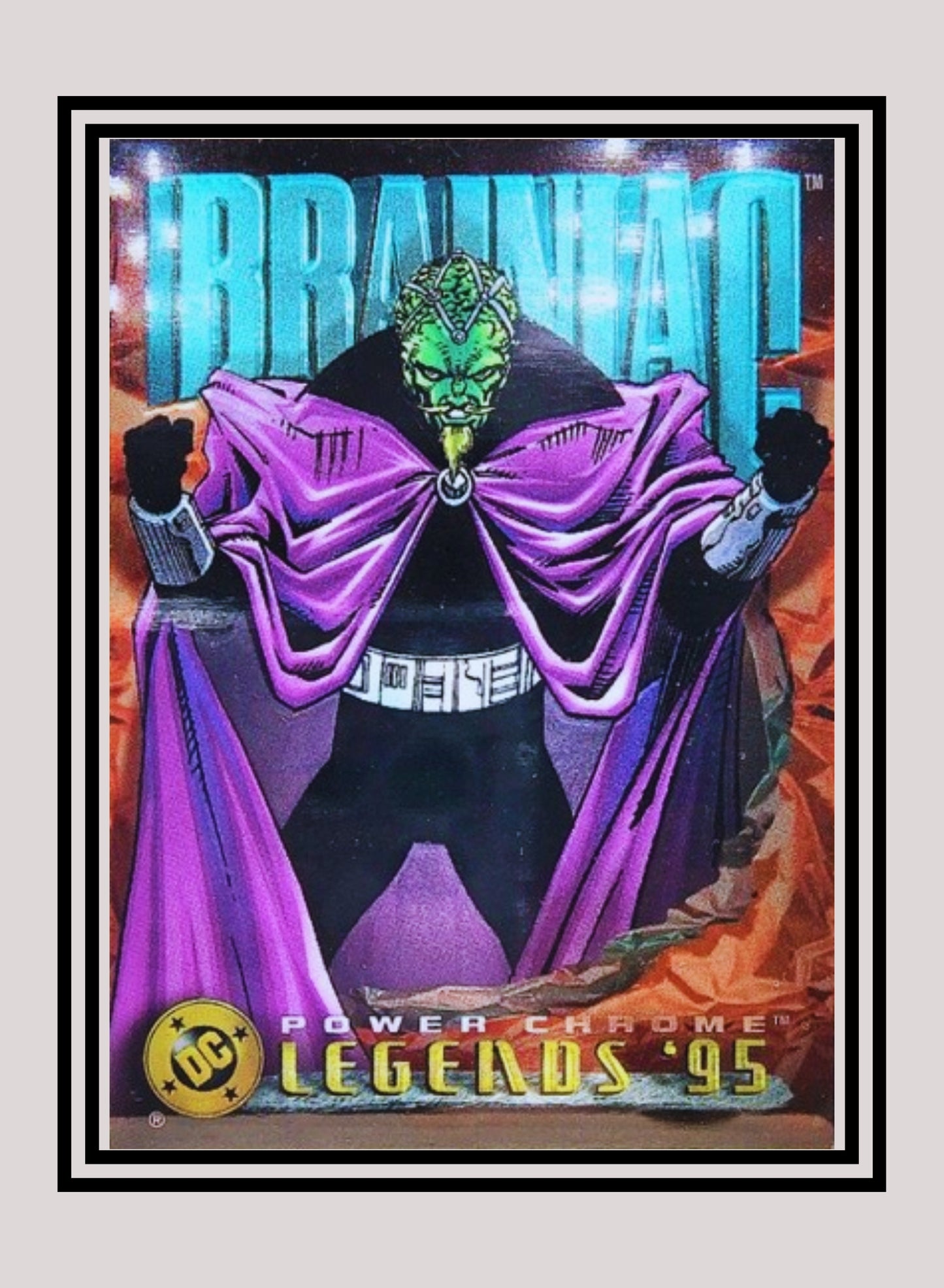 DC! 1x Brainiac - Power Chrome (#086 - 1995 SkyBox DC Power Chrome Legends)