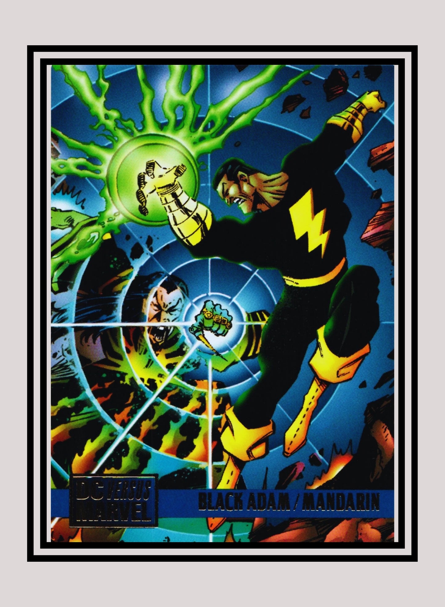 Marvel! 1x Black Adam vs. Mandarin - Base (#086 - 1995 Fleer DC vs. Marvel Comics)