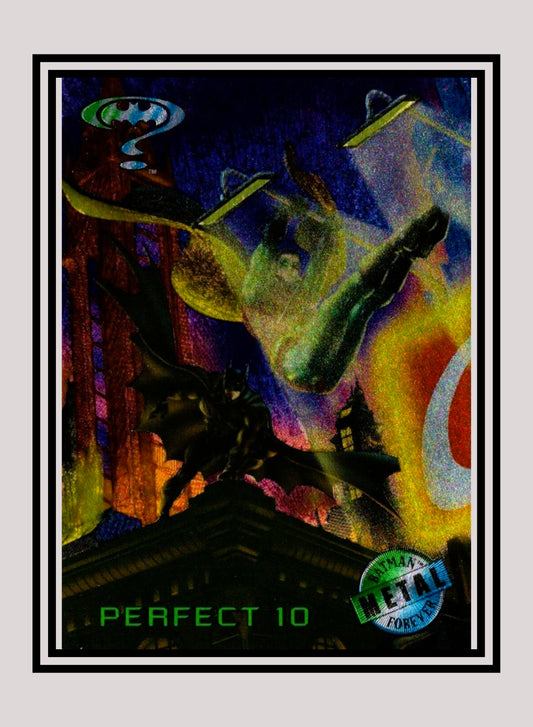 DC! 1x Perfect 10 - Base Metal (#086 - 1995 Fleer Batman Forever Metal)