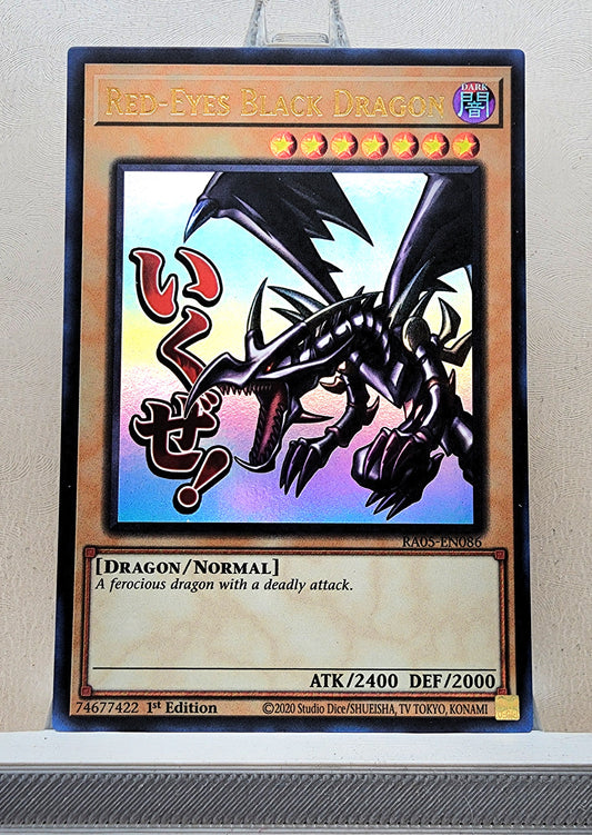 Yugioh! 1x Red-Eyes Black Dragon Stamp Artwork (RA05 - Ultra Rare) 1st Edition
