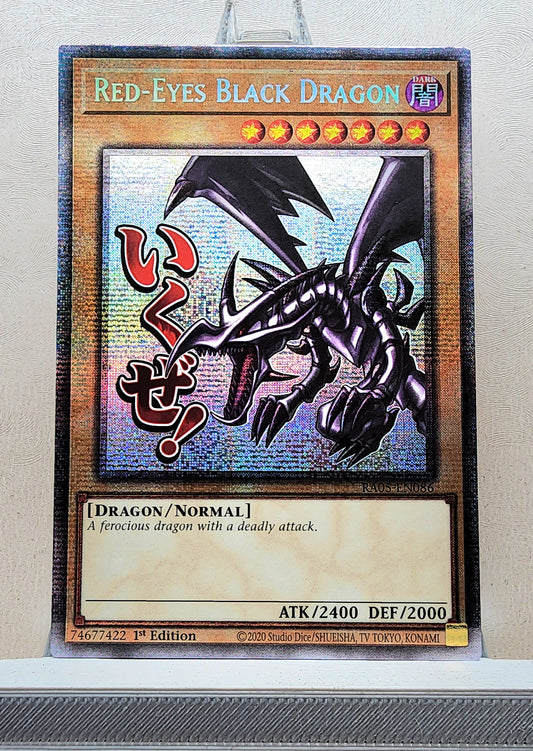 Yugioh! 1x Red-Eyes Black Dragon Stamp Artwork (RA05 - Starlight Rare) 1st Edition