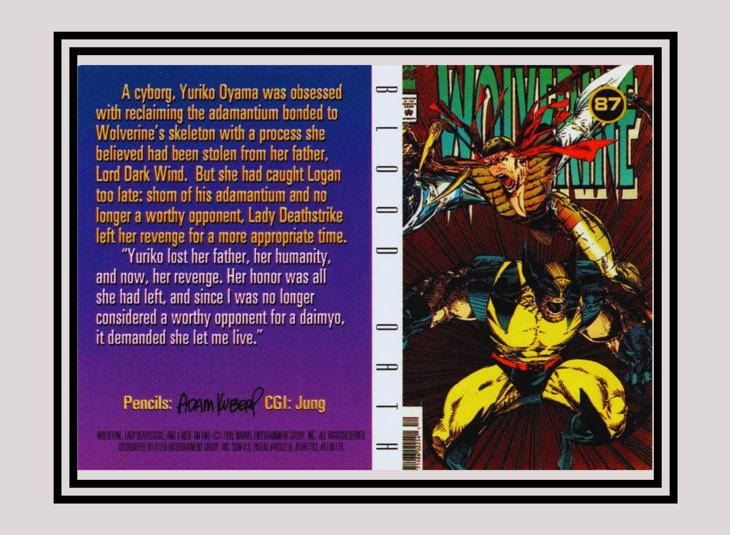 Marvel! 1x Blood Oath - Base (#087 - 1996 Fleer X Men)