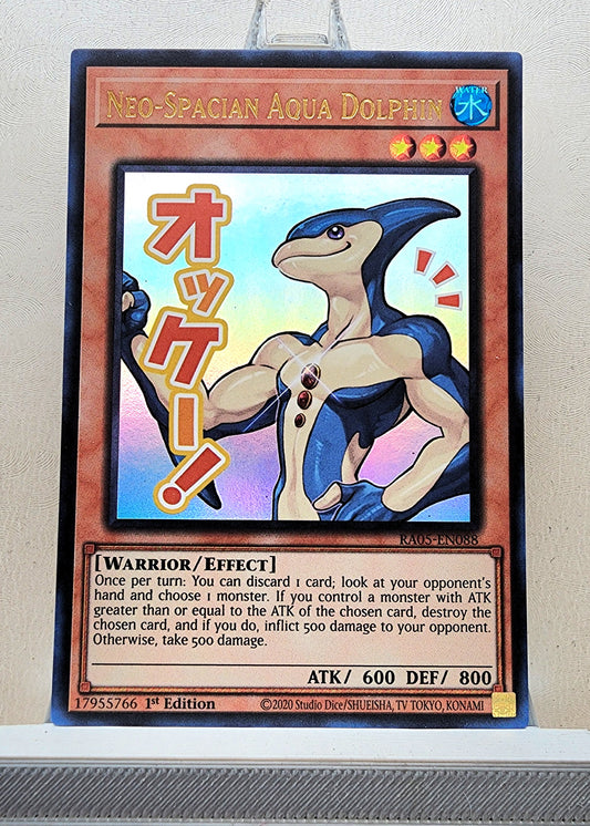 Yugioh! 1x Neo-Spacian Aqua Dolphin Stamp Artwork (RA05 - Ultra Rare) 1st Edition