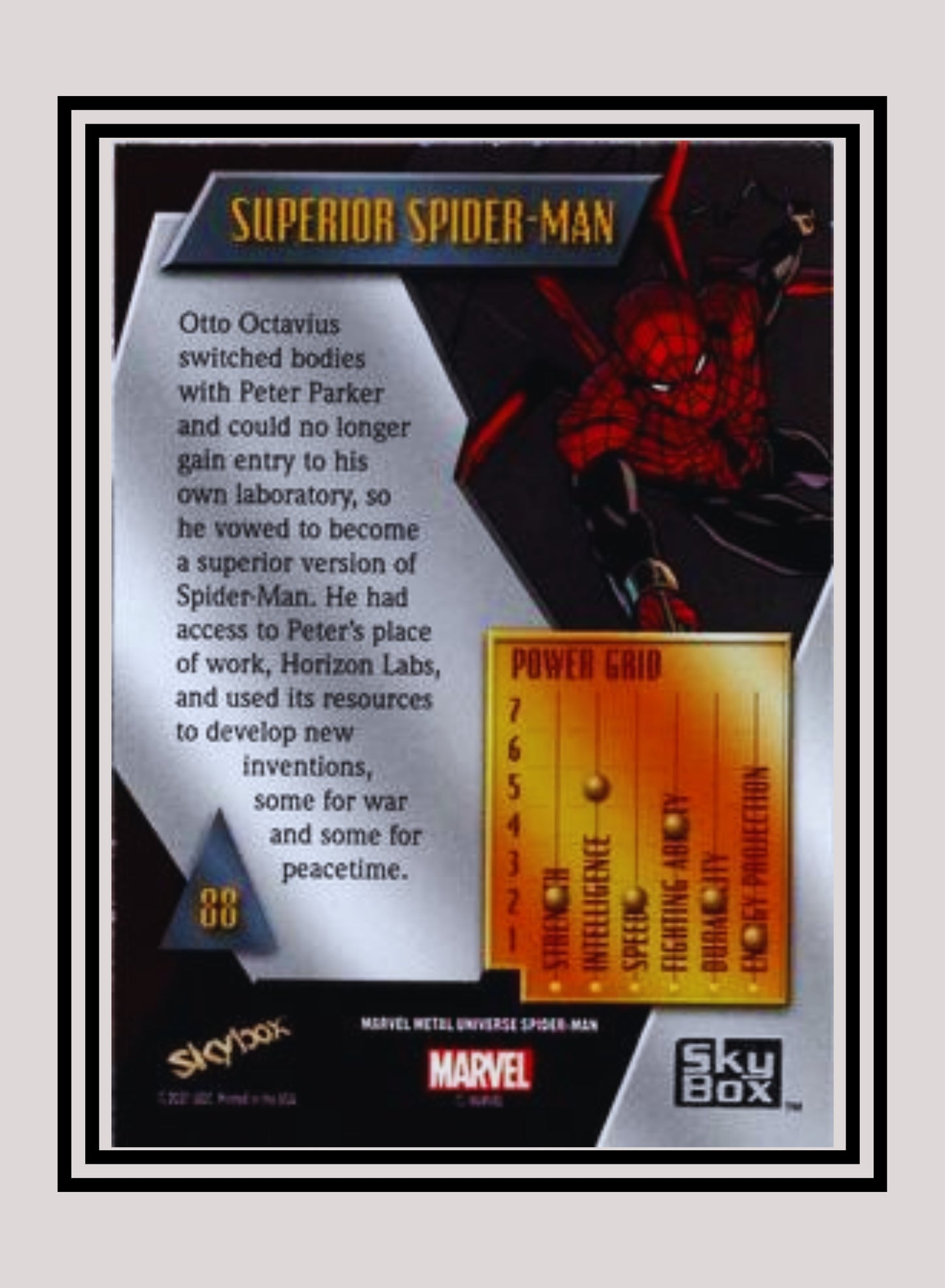 Marvel! 1x Superior Spiderman - Base Low Series (#088 - 2021 Upper Deck Spiderman Metal Universe)