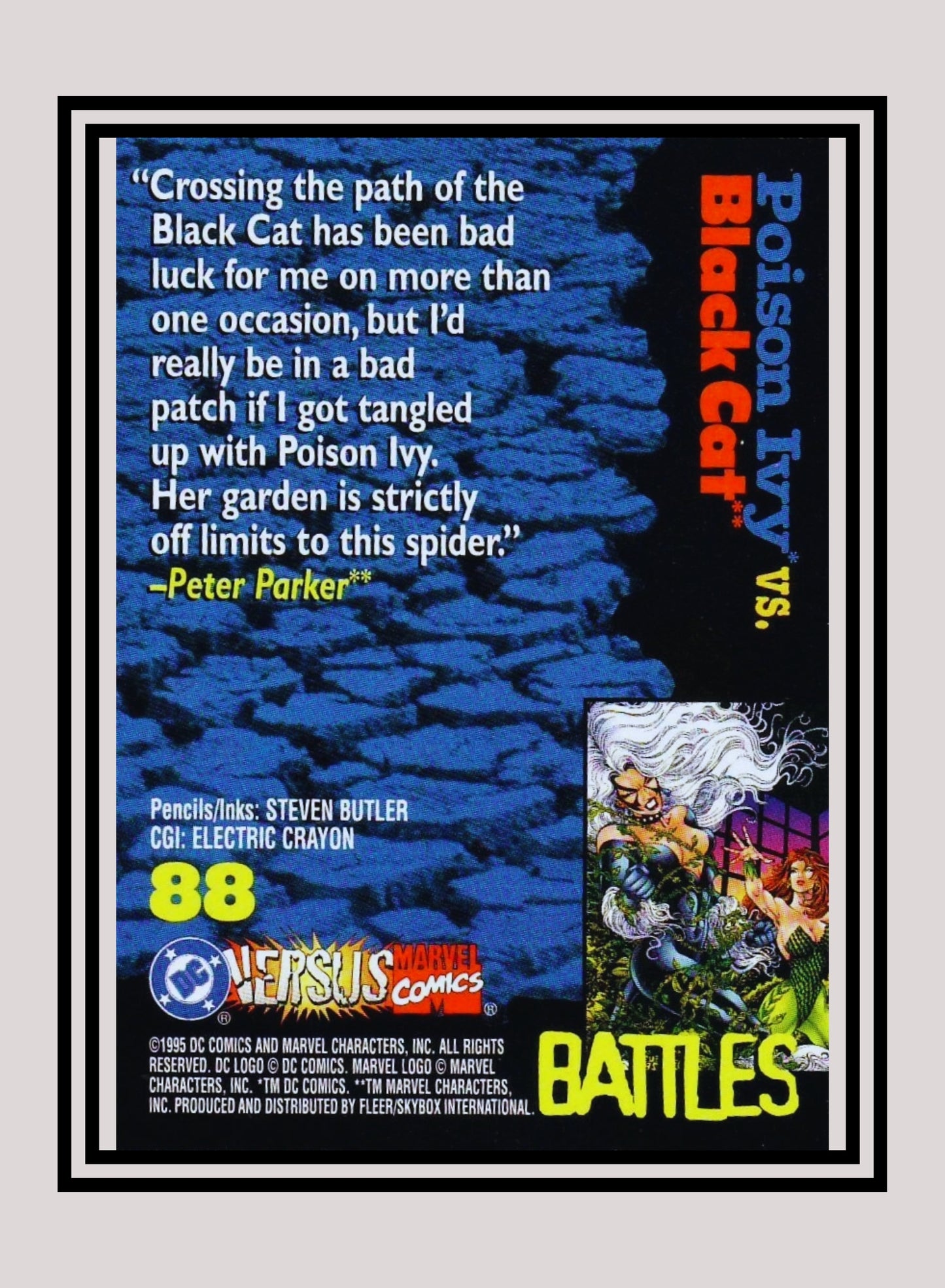 Marvel! 1x Poison Ivy vs. Black Cat - Base (#088 - 1995 Fleer DC vs. Marvel Comics)
