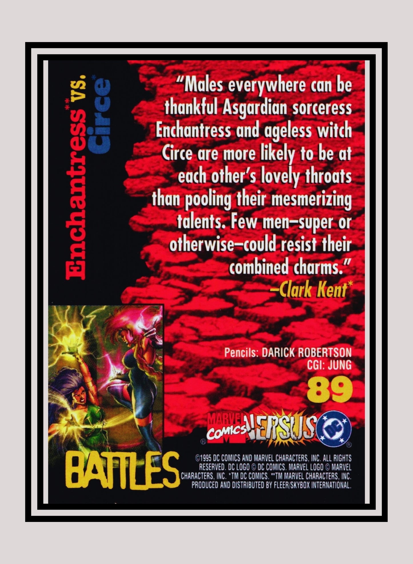 Marvel! 1x Enchantress vs. Circe - Base (#089 - 1995 Fleer DC vs. Marvel Comics)