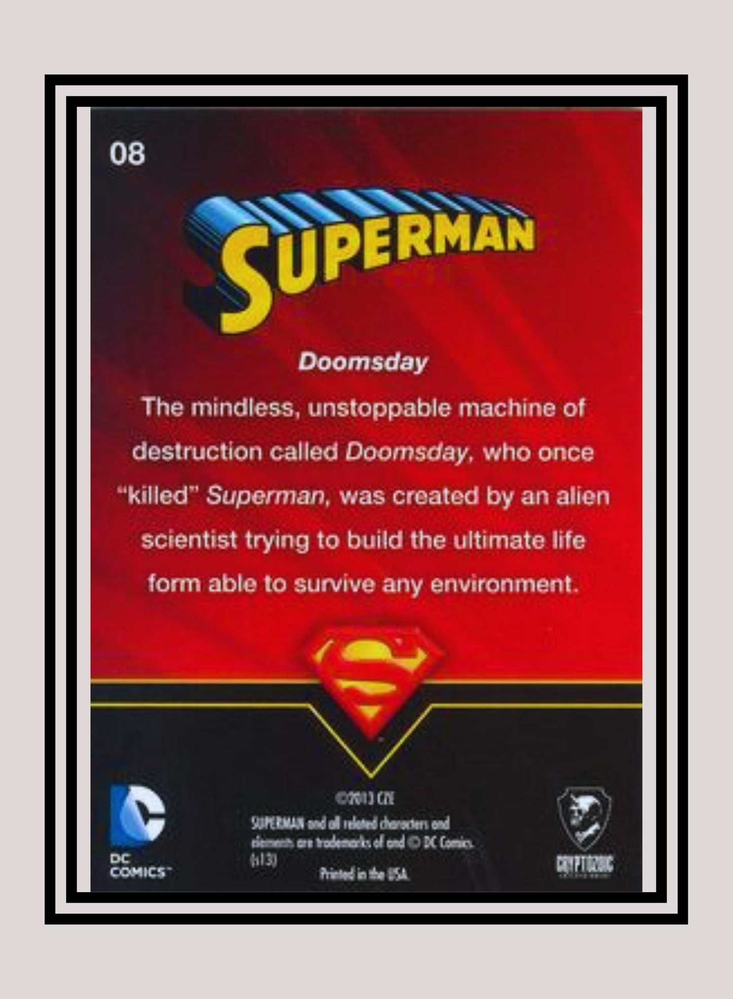 DC! 1x Doomsday - Base (#08 - 2013 Cryptozoic DC Superman)