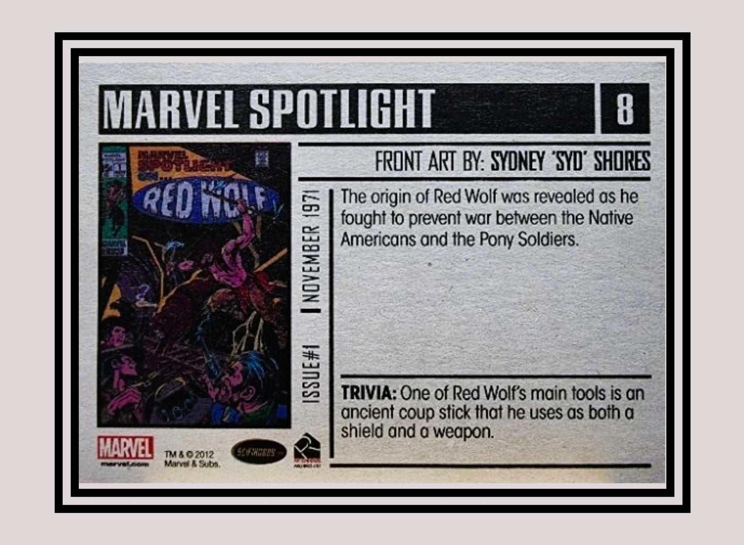 Marvel! 1x Marvel Spotlight #1: Red Wolf - Base (#08 - 2012 Rittenhouse Marvel Bronze Age)