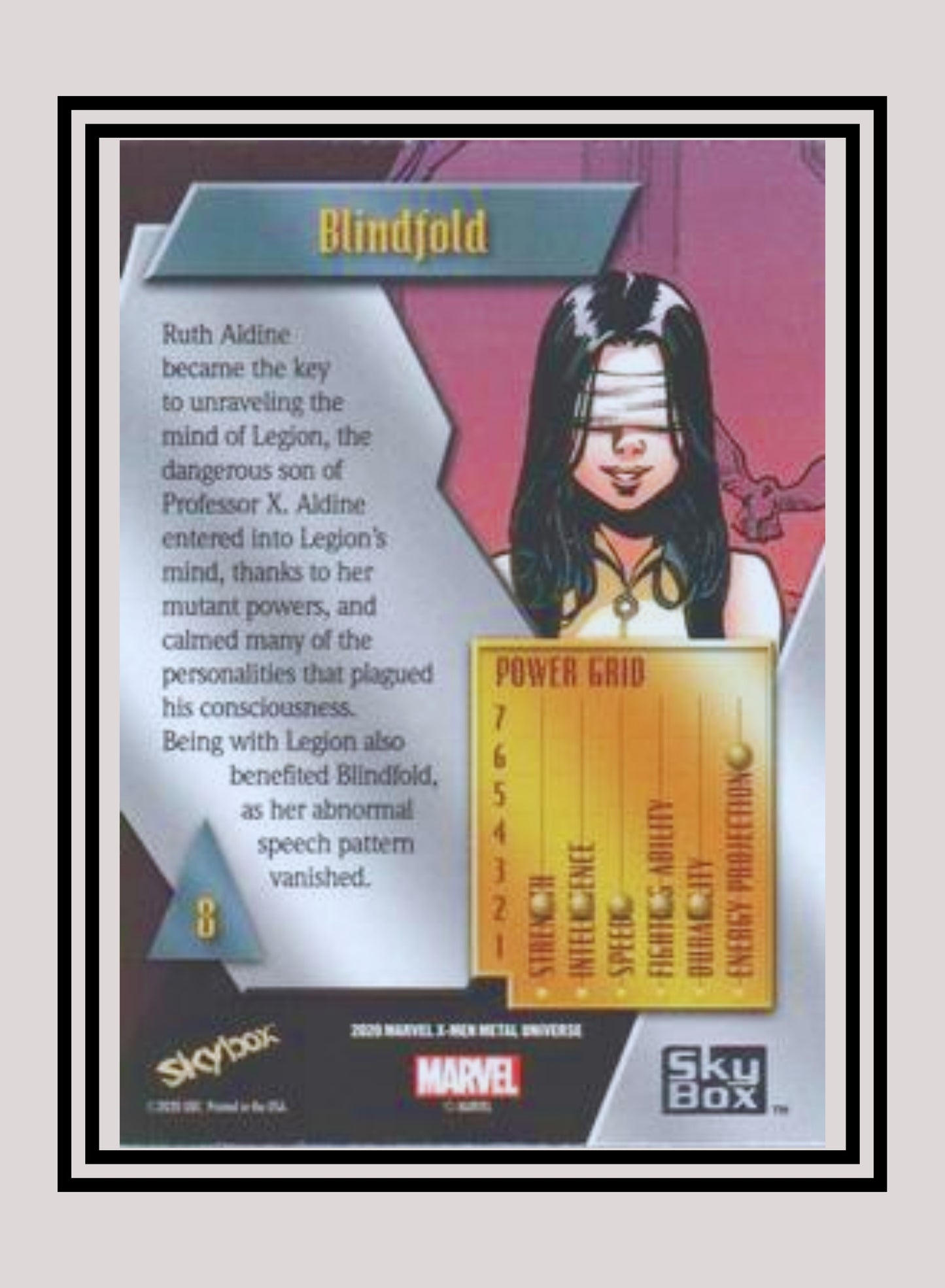 Marvel! 1x Blindfold - Base Low Series (#008 - 2021 Upper Deck X-Men Metal Universe)