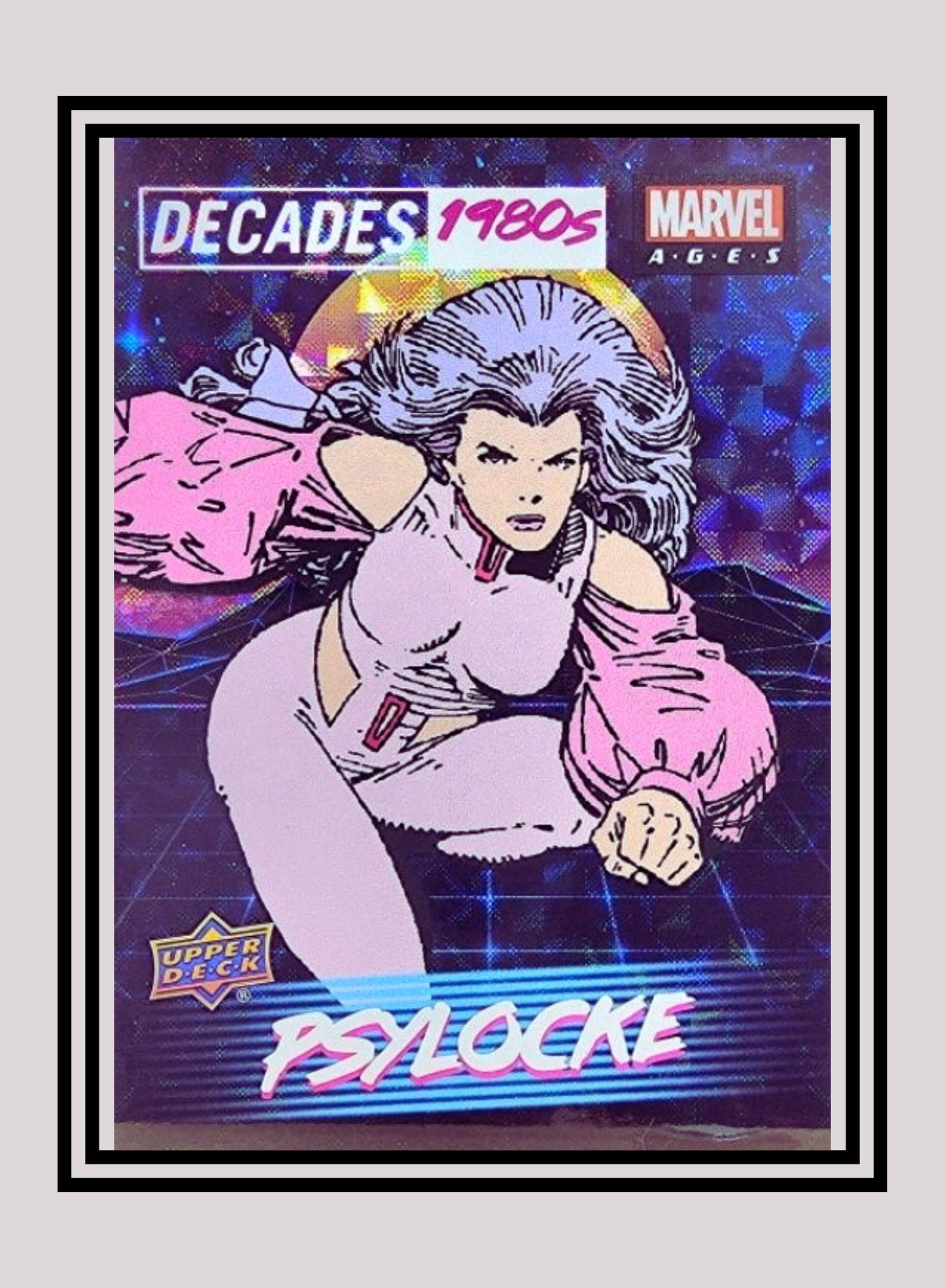 Marvel! 1x Psylocke - Prism Refractor Decades 1980 (D8-7 - 2020 Upper Deck Marvel Ages)