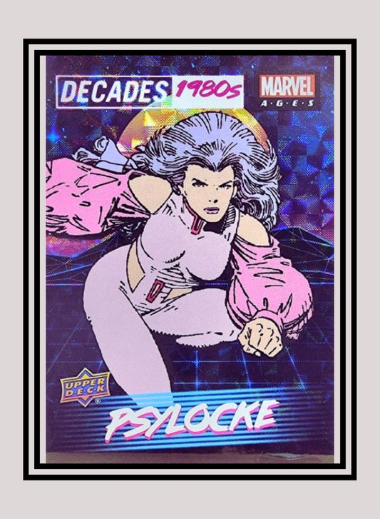 Marvel! 1x Psylocke - Prism Refractor Decades 1980 (D8-7 - 2020 Upper Deck Marvel Ages)