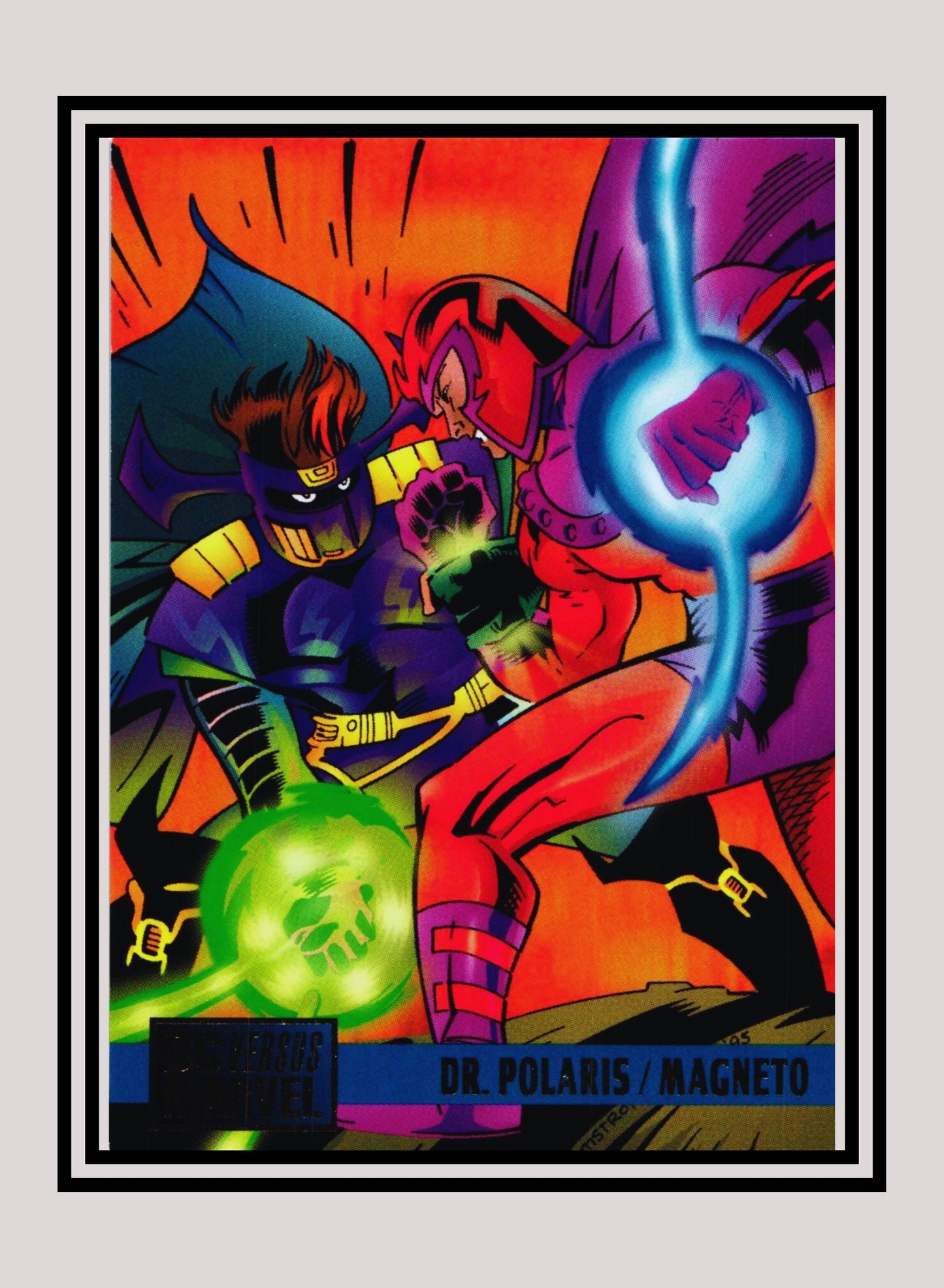 Marvel! 1x Dr. Polaris vs. Magneto - Base (#090 - 1995 Fleer DC vs. Marvel Comics)