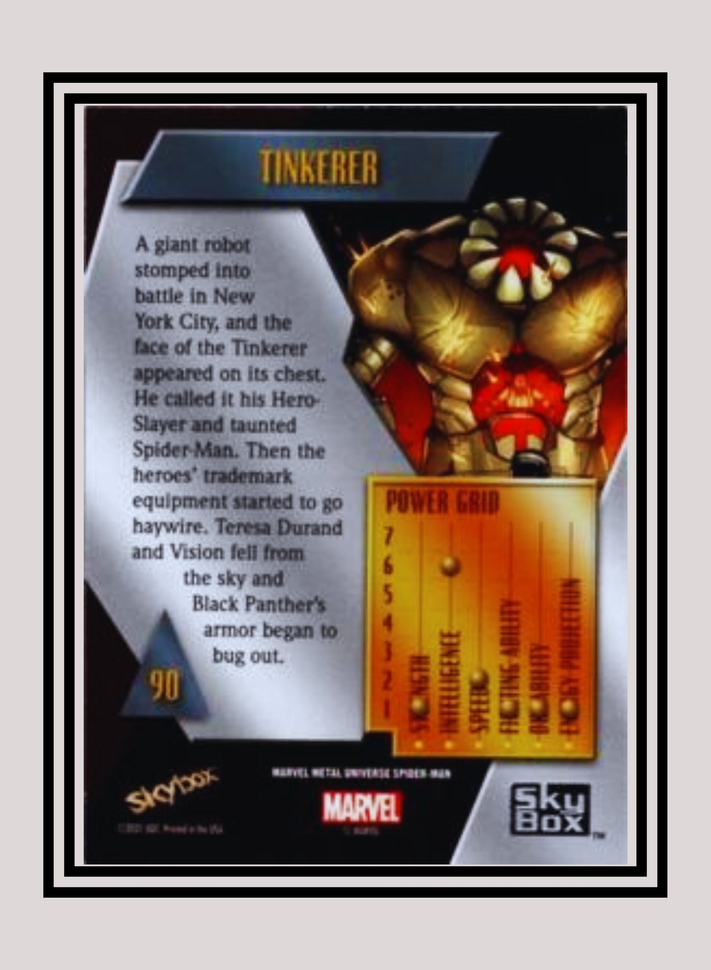 Marvel! 1x Tinkerer - Base Low Series (#090 - 2021 Upper Deck Spiderman Metal Universe)