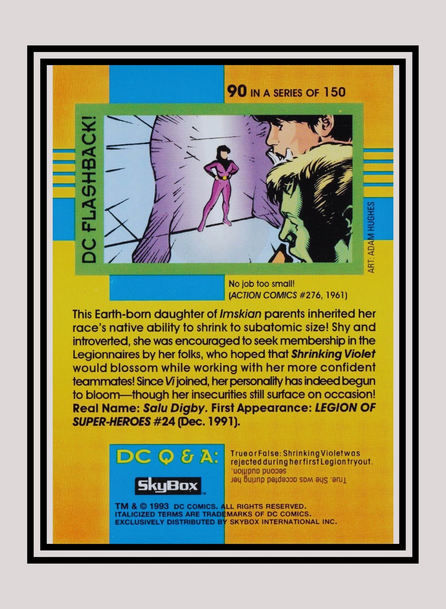 DC! 1x Shrinking Violet - Base (#090 - 1993 Skybox DC Cosmic Teams)