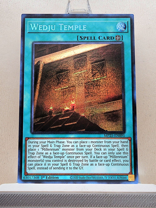 Yugioh! 1x Wedju Temple (MP25 - Prismatic Secret Rare) 1st Edition