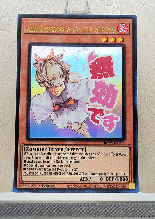 Yugioh! 1x Ash Blossom & Joyous Spring Stamp Artwork (RA05 - Ultra Rare) 1st Edition