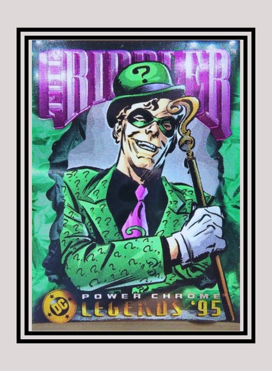 DC! 1x The Riddler - Power Chrome (#091 - 1995 SkyBox DC Power Chrome Legends)