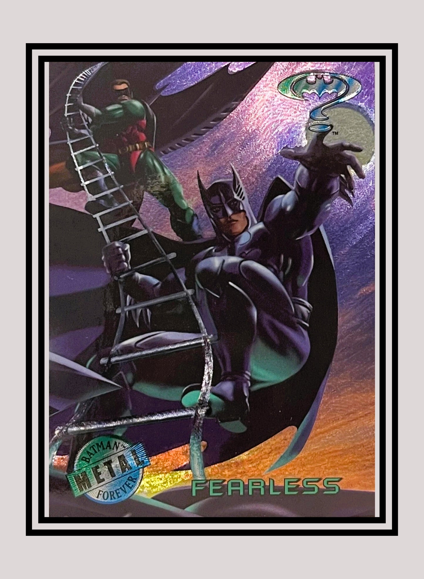 DC! 1x Fearless - Base Metal (#092 - 1995 Fleer Batman Forever Metal)