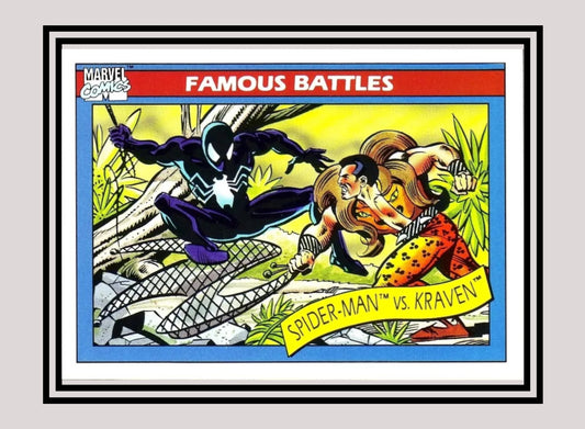 Marvel! 1x Spider-Man vs. Kraven - Base (#092 - 1990 Impel Marvel Universe Series I)