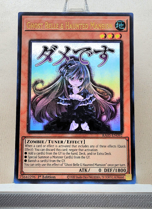 Yugioh! 1x Ghost Belle & Haunted Mansion Stamp Artwork (RA05 - Ultra Rare) 1st Edition