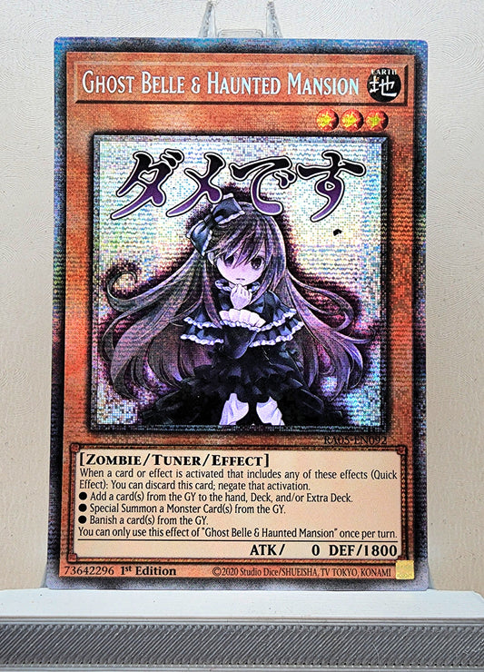 Yugioh! 1x Ghost Belle & Haunted Mansion Stamp Artwork (RA05 - Starlight Rare) 1st Edition