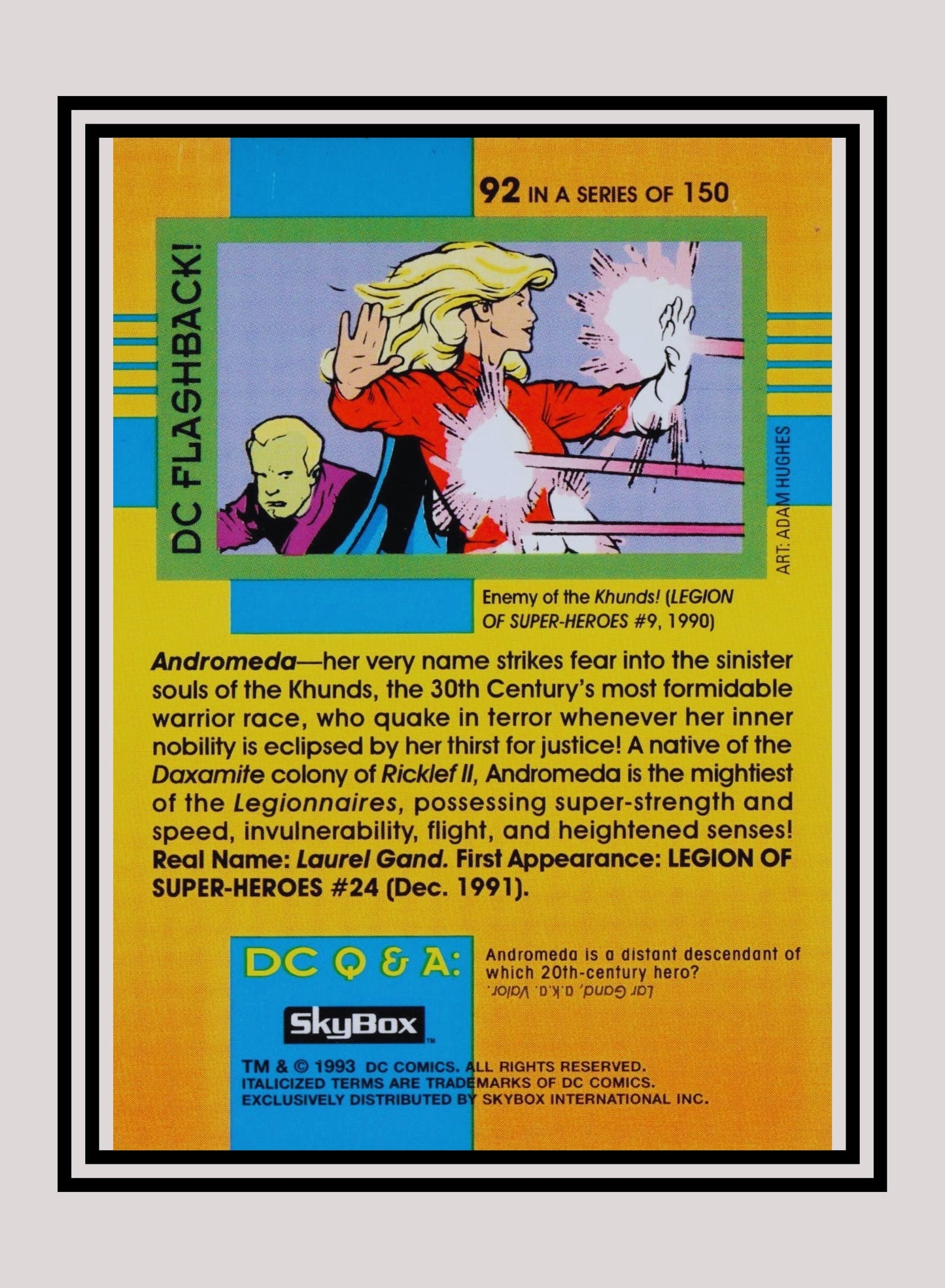 DC! 1x Andromeda - Base (#092 - 1993 Skybox DC Cosmic Teams)