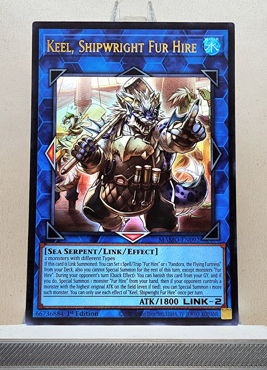 Yugioh! 1x Keel, Shipwright Fur Hire (MAMO - Ultra Rare) 1st Edition