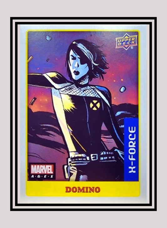 Marvel! 1x Domino - Sticker (#093 - 2020 Upper Deck Marvel Ages)