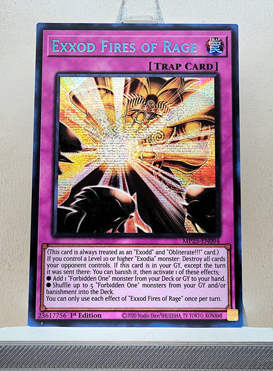 Yugioh! 1x Exxod Fires of Rage (MP25 - Prismatic Secret Rare) 1st Edition