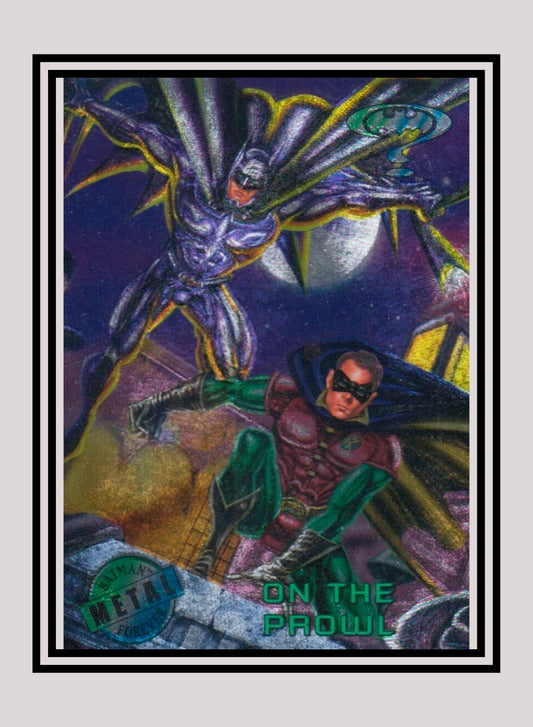 DC! 1x On the Prowl - Base Metal (#094 - 1995 Fleer Batman Forever Metal)