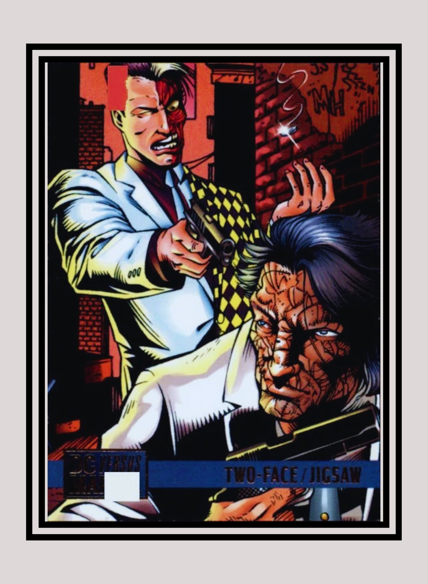 Marvel! 1x Two-Face vs. Jigsaw - Base (#094 - 1995 Fleer DC vs. Marvel Comics)