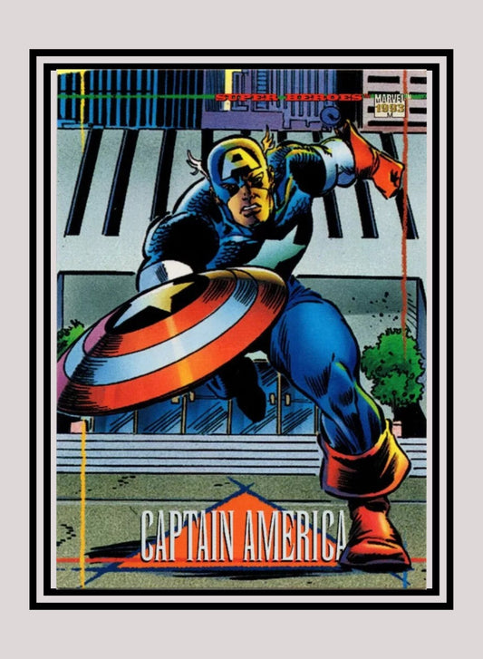 Marvel! 1x Captain America - Base (#095 - 1993 Skybox Marvel Universe Series 4)