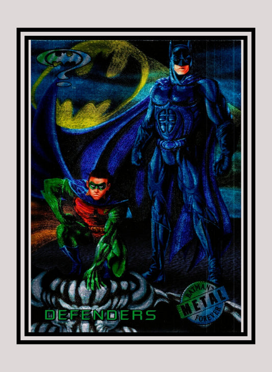 DC! 1x Defenders - Base Metal (#095 - 1995 Fleer Batman Forever Metal)