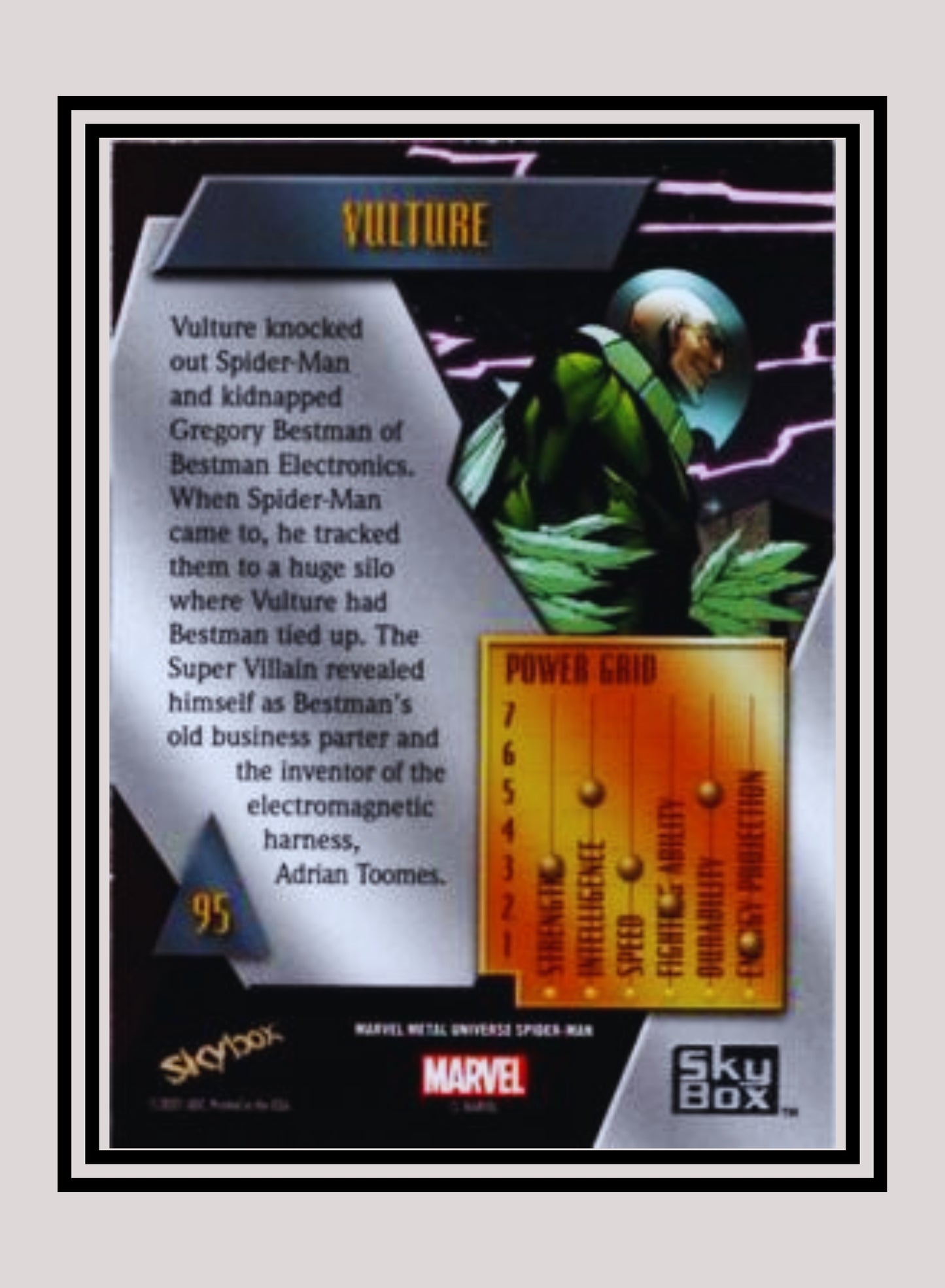 Marvel! 1x Vulture - Base Low Series (#095 - 2021 Upper Deck Spiderman Metal Universe)