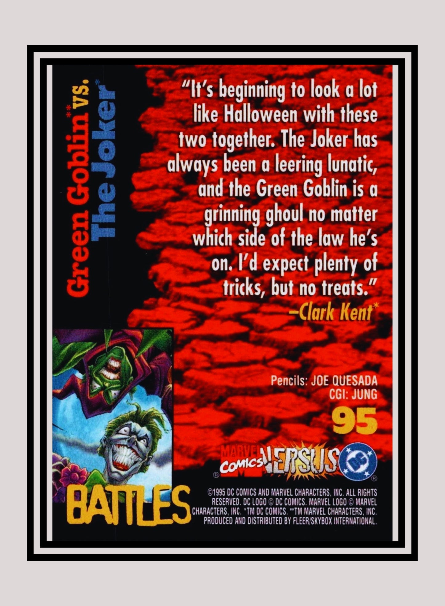Marvel! 1x Green Goblin vs. The Joker - Base (#095 - 1995 Fleer DC vs. Marvel Comics)