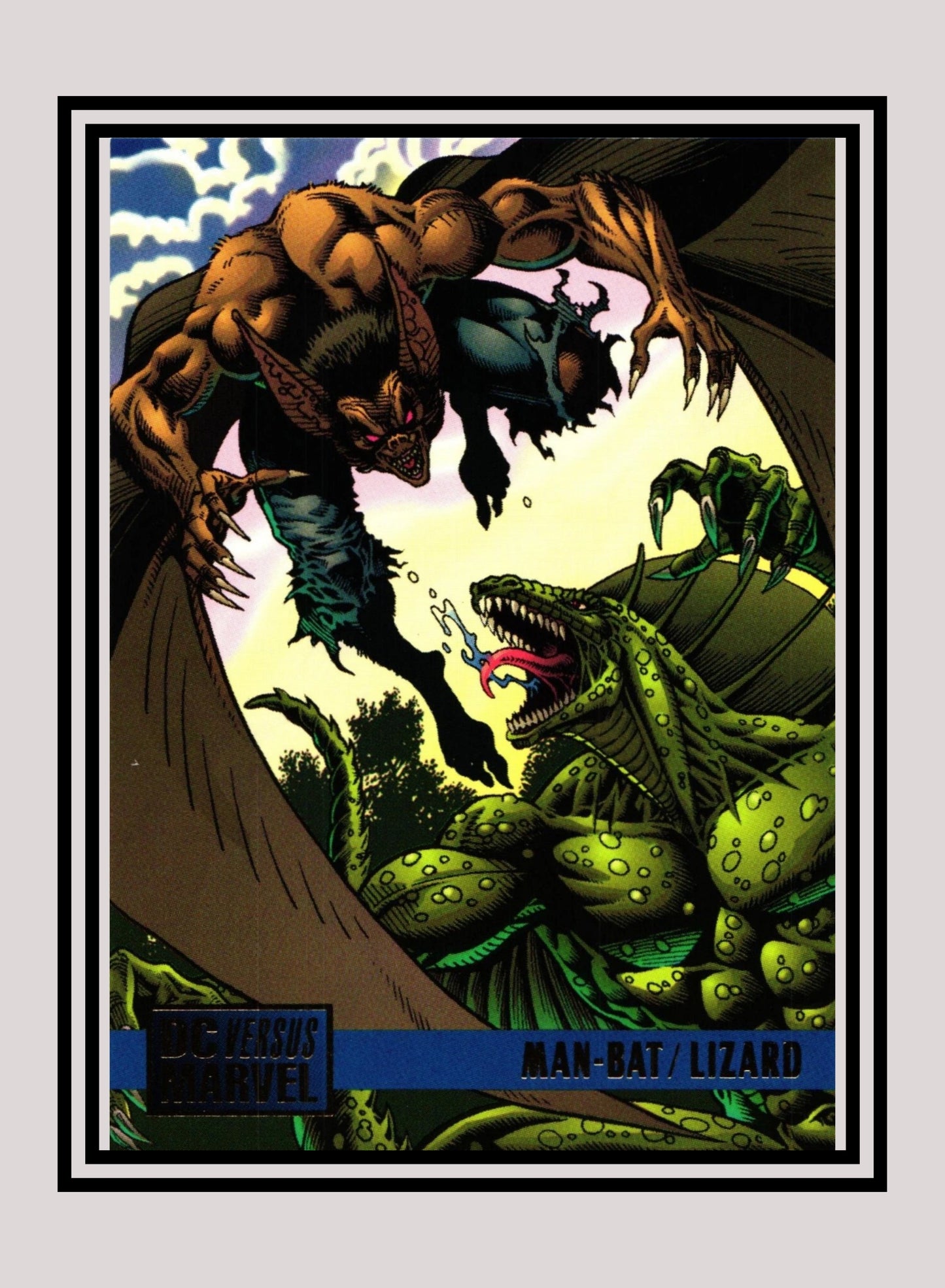 Marvel! 1x Man-Bat vs. Lizard - Base (#096 - 1995 Fleer DC vs. Marvel Comics)