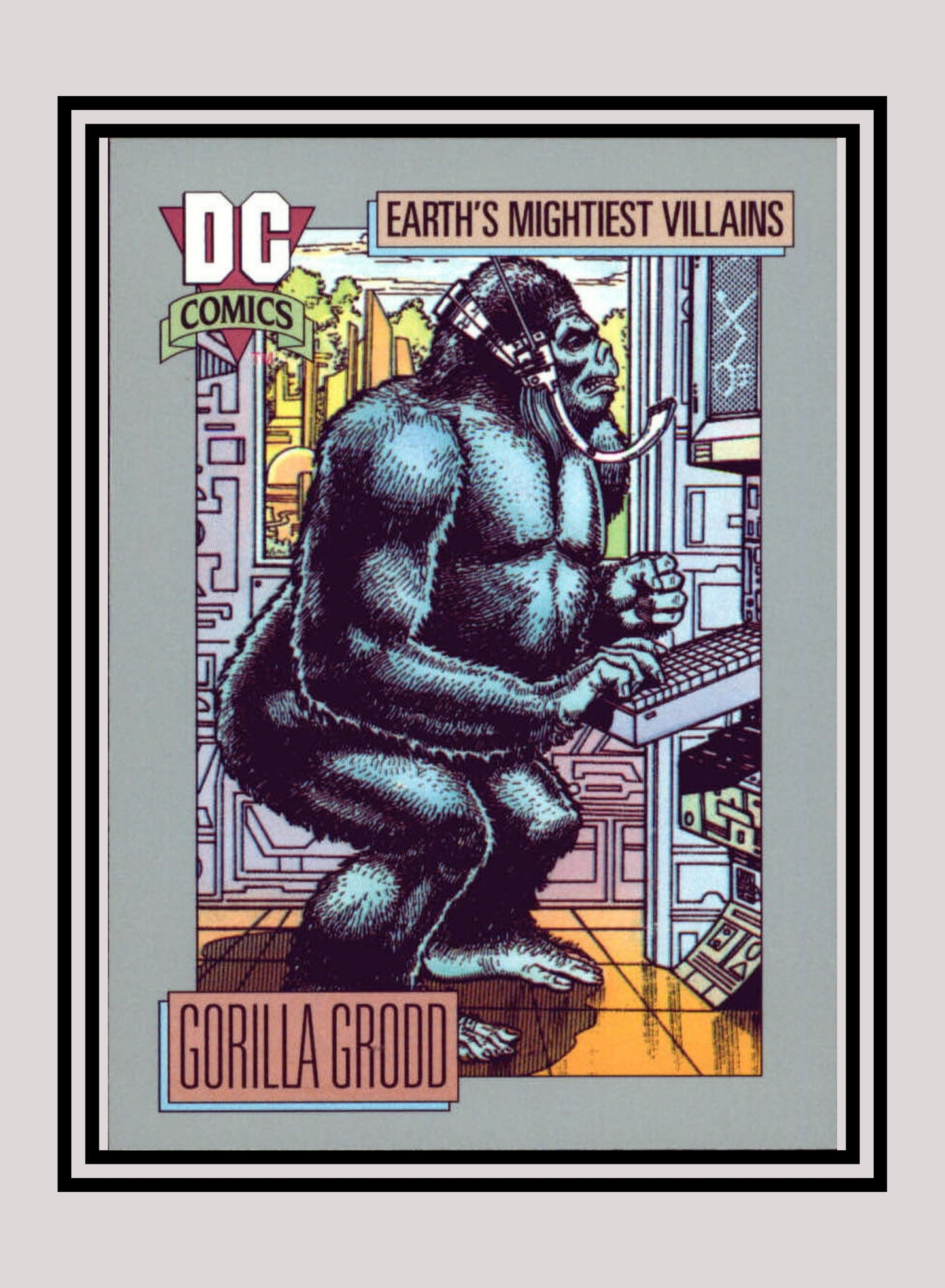 DC! 1x Gorilla Grodd - Base (#096 - 1991 Impel DC Cosmic Cards)