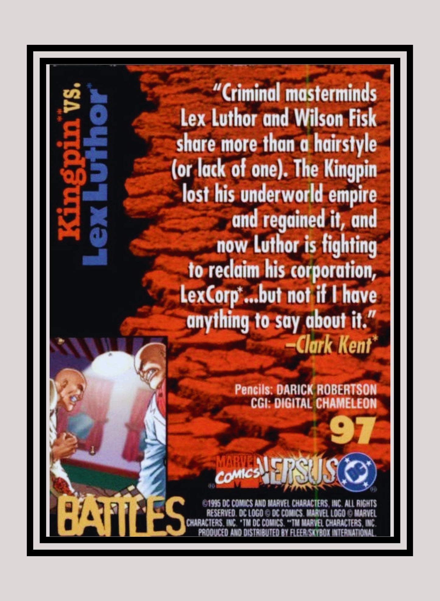Marvel! 1x Kingpin vs. Lex Luthor - Base (#097 - 1995 Fleer DC vs. Marvel Comics)