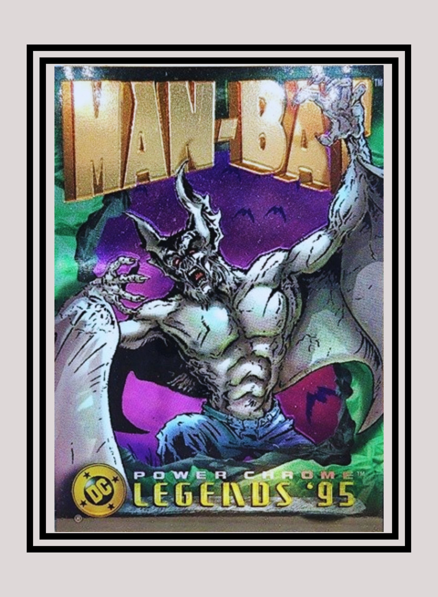 DC! 1x Man Bat - Power Chrome (#098 - 1995 SkyBox DC Power Chrome Legends)