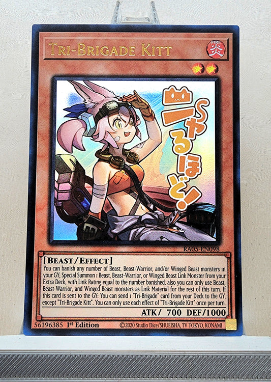 Yugioh! 1x Tri-Brigade Kitt Stamp Artwork (RA05 - Ultra Rare) 1st Edition
