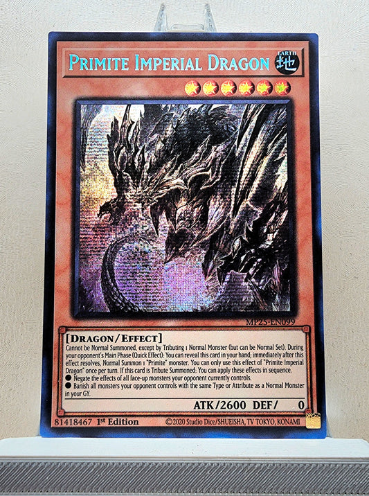 Yugioh! 1x Primite Imperial Dragon (MP25 - Prismatic Secret Rare) 1st Edition