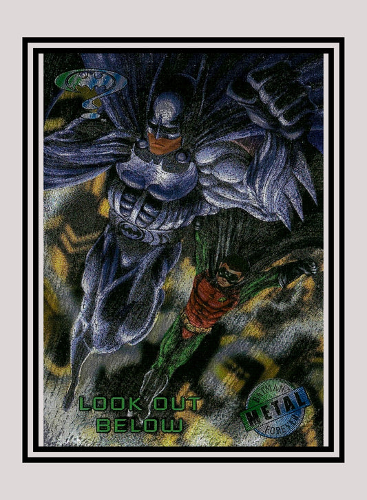 DC! 1x Look Out Below - Base Metal (#099 - 1995 Fleer Batman Forever Metal)