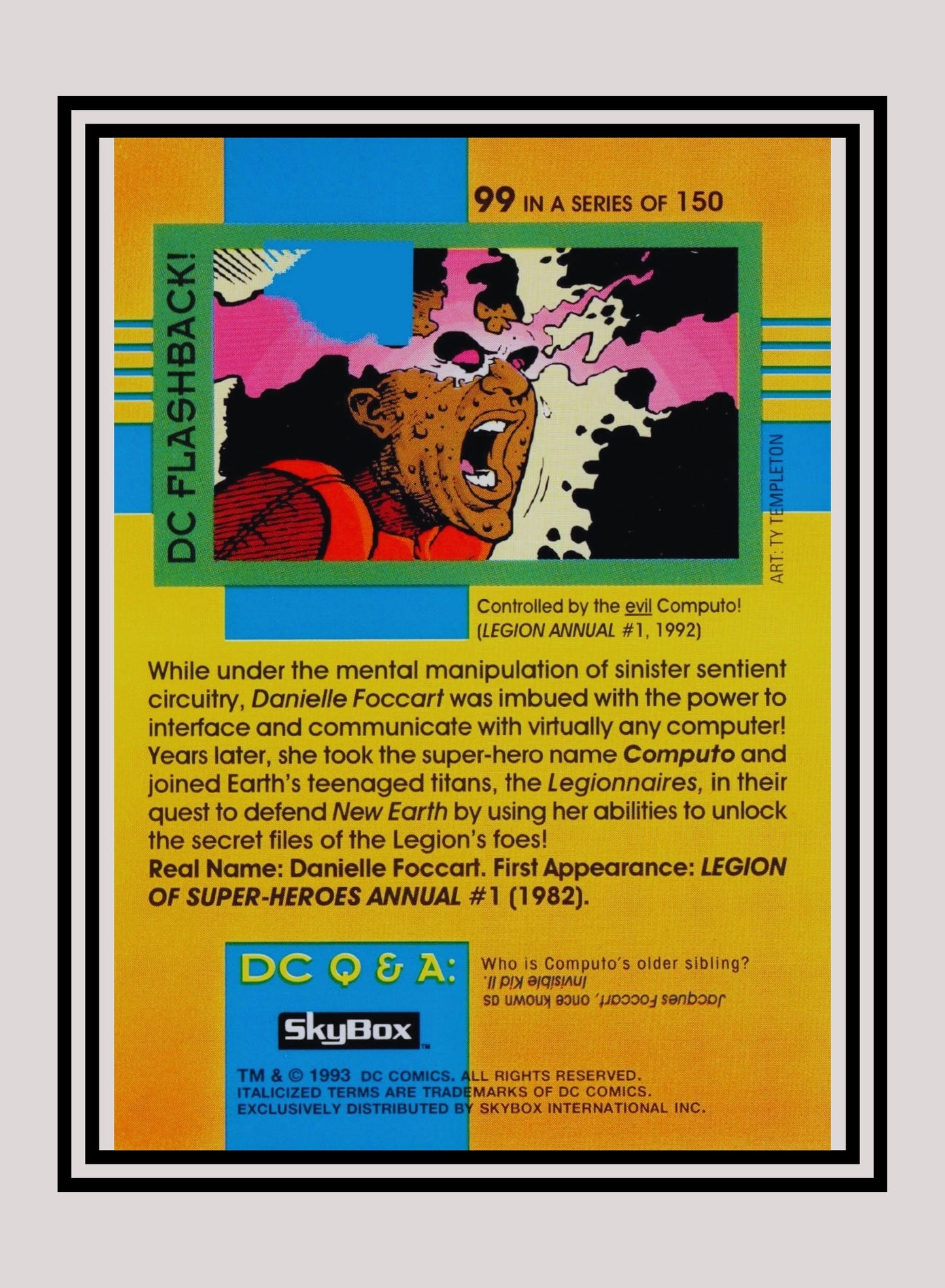 DC! 1x Computo - Base (#099 - 1993 Skybox DC Cosmic Teams)