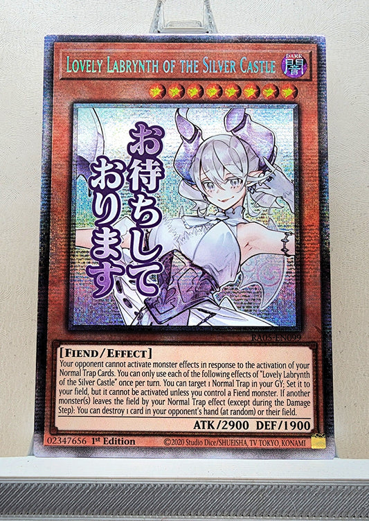 Yugioh! 1x Lovely Labrynth of the Silver Castle Stamp Artwork (RA05 - Starlight Rare) 1st Edition