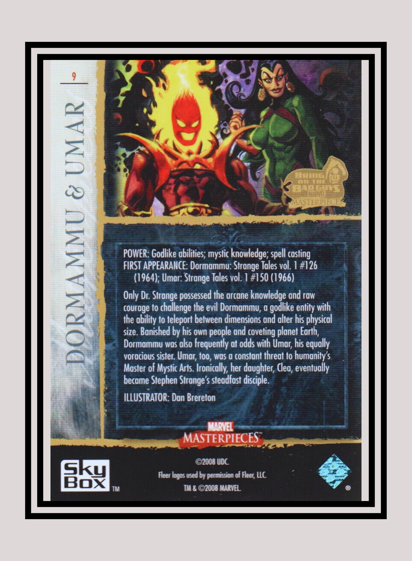 Marvel! 1x Dormammu & Umar - Base (#09 - 2008 Upper Deck Marvel Masterpieces Series 3)