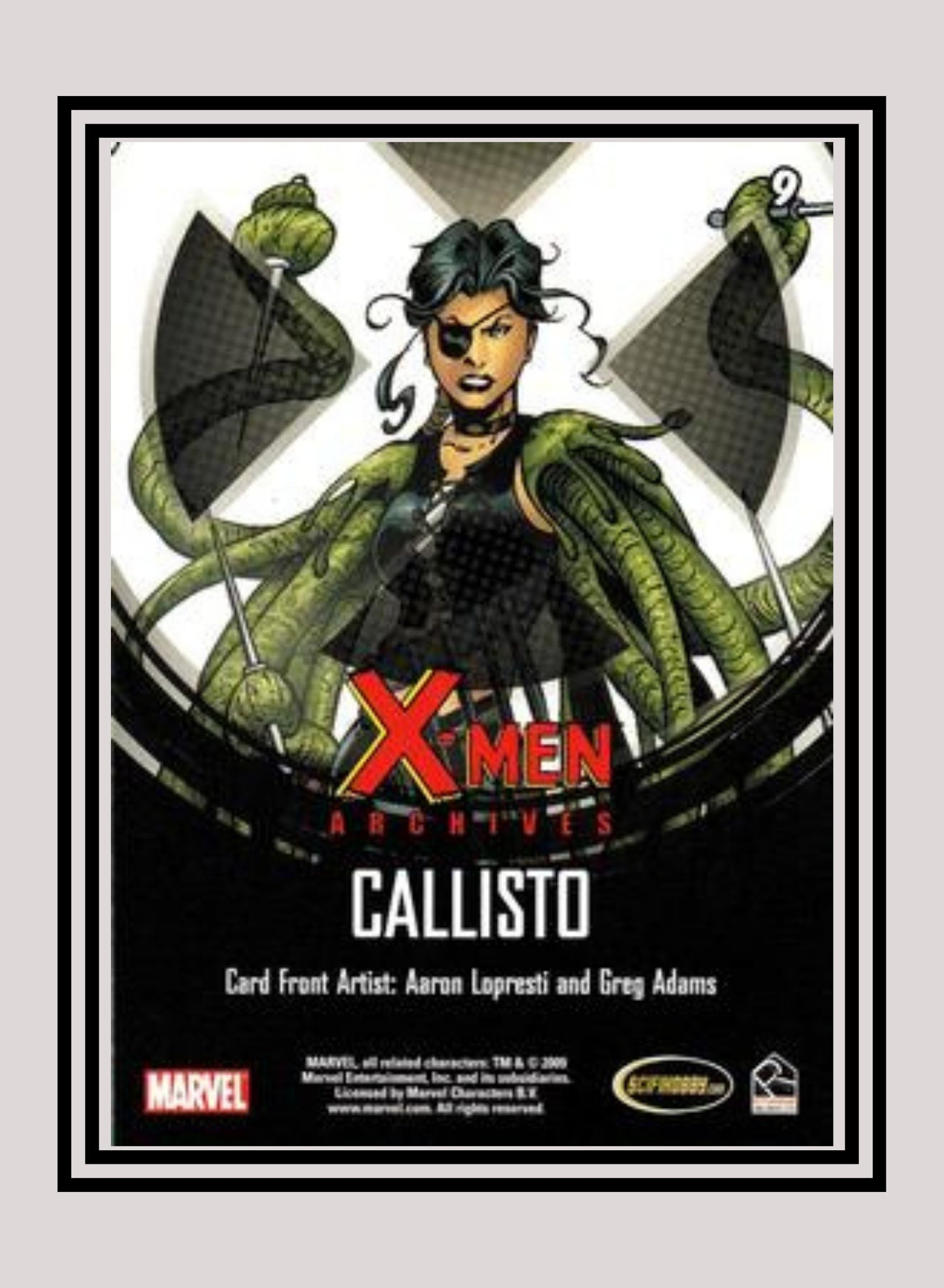 Marvel! 1x Callisto - Base (#09 - 2009 Rittenhouse X-Men Archives)