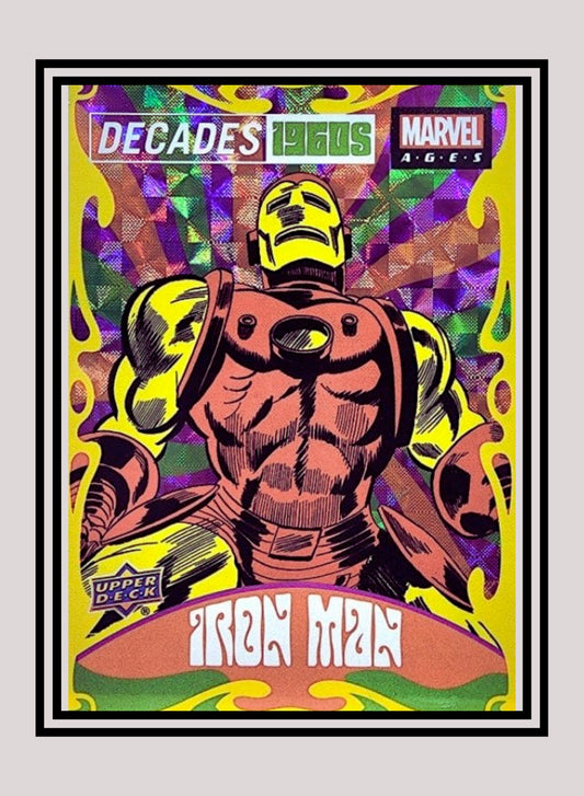 Marvel! 1x Iron Man - Prism Refractor Decades 1960 (D6-5 - 2020 Upper Deck Marvel Ages)